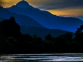 Vat Phu sunset Mekong