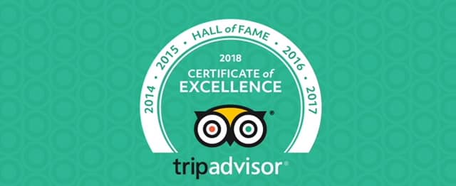 Trip Advisor Hall of Fame Award 2018